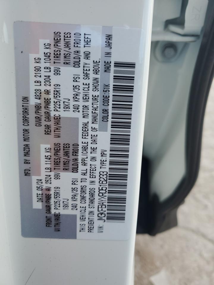 2024 Mazda Cx-5 Carbon Turbo VIN: JM3KFBAYXR0516233 Lot: 82346095