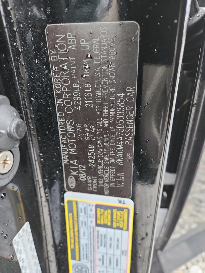 2013 Kia Optima Lx VIN: KNAGM4A73D5333854 Lot: 90146415