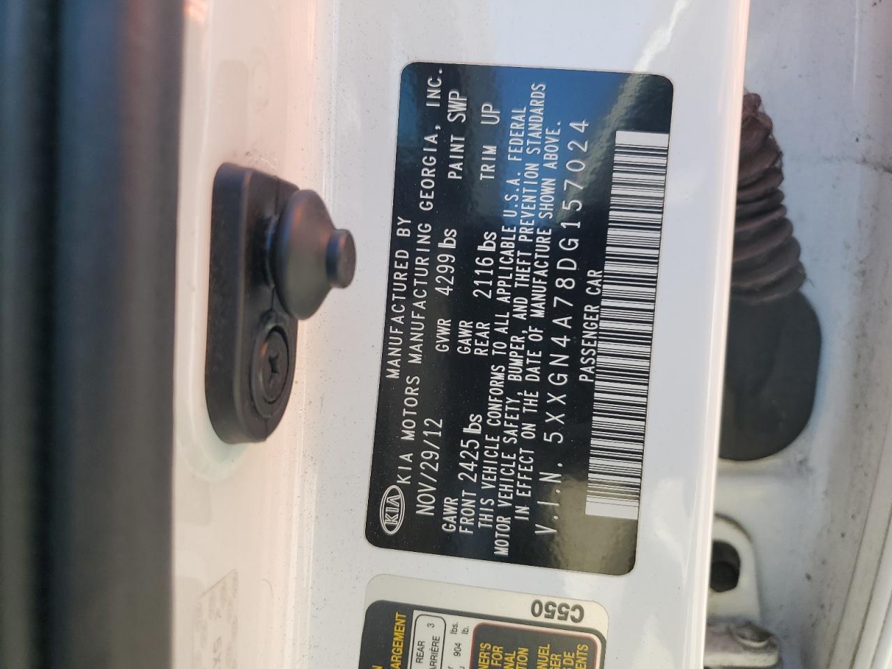 2013 Kia Optima Ex VIN: 5XXGN4A78DG157024 Lot: 82204085