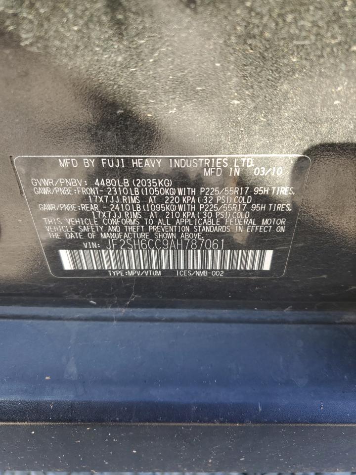 2010 Subaru Forester 2.5X Premium VIN: JF2SH6CC9AH787061 Lot: 89617205