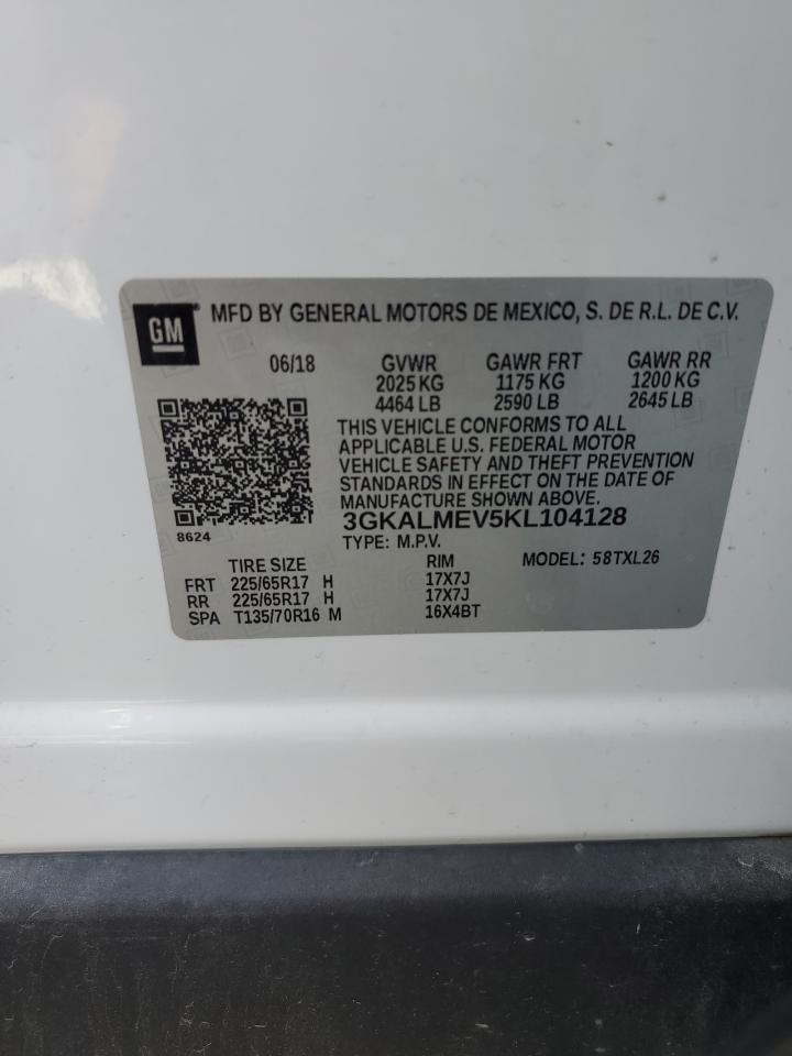 2019 GMC Terrain Sle VIN: 3GKALMEV5KL104128 Lot: 81998945