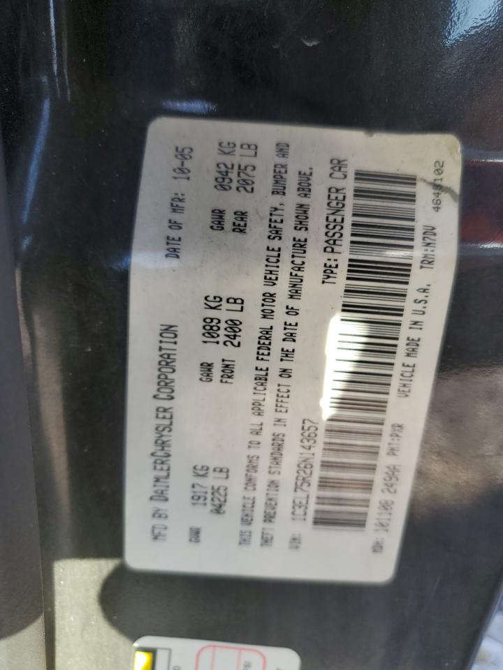 2006 Chrysler Sebring Gtc VIN: 1C3EL75R26N143657 Lot: 81941675