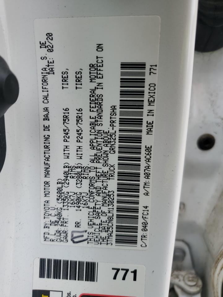 2020 Toyota Tacoma Double Cab VIN: 3TMAZ5CN8LM130253 Lot: 90476965