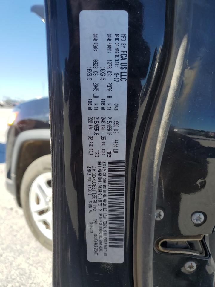 2018 Jeep Compass Sport VIN: 3C4NJCAB2JT125378 Lot: 87460115