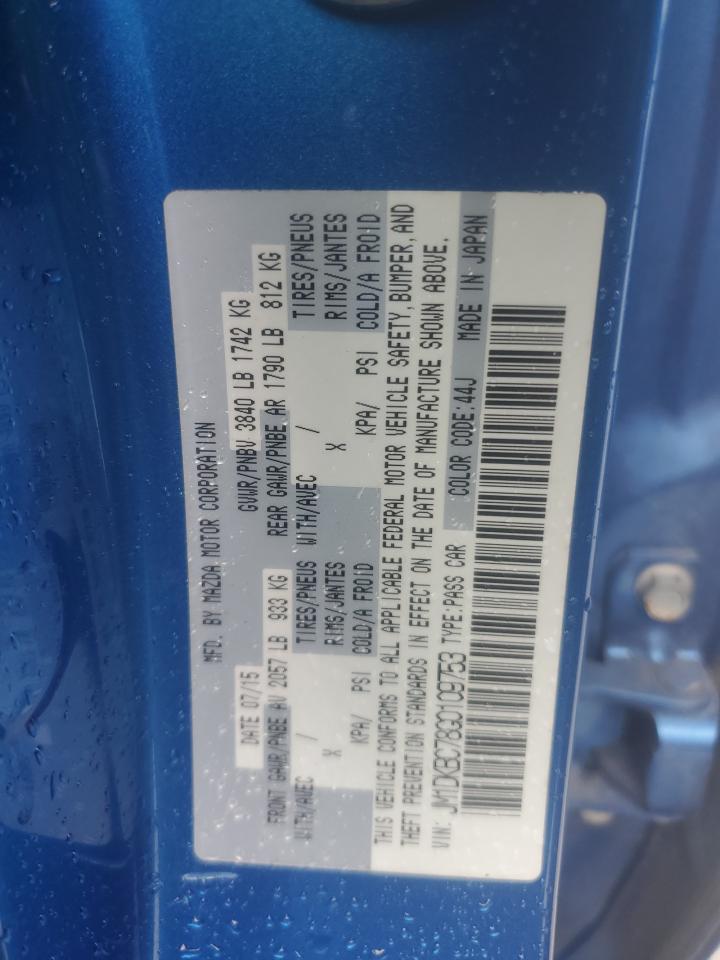 2016 Mazda Cx-3 Touring VIN: JM1DKBC78G0109753 Lot: 85343195