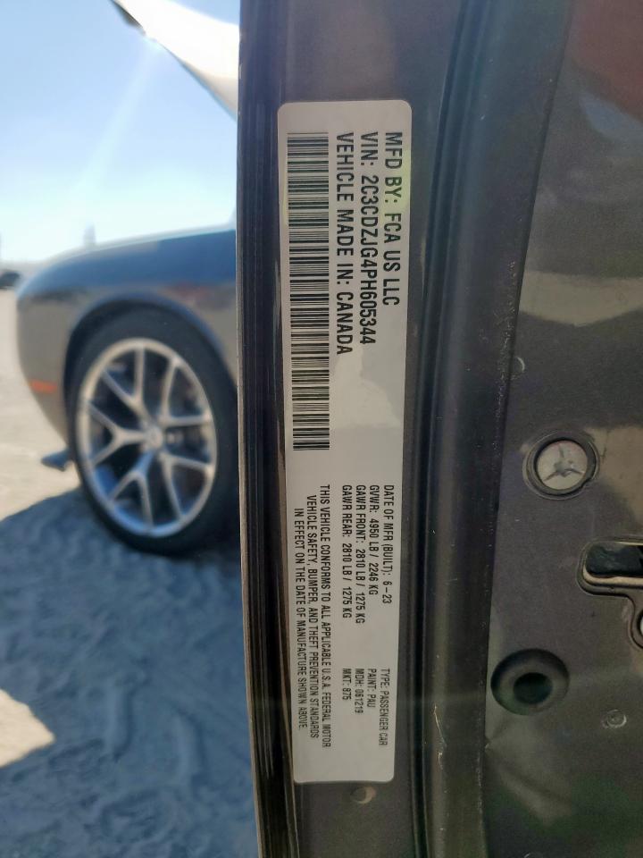 2023 Dodge Challenger Gt VIN: 2C3CDZJG4PH605344 Lot: 86549215