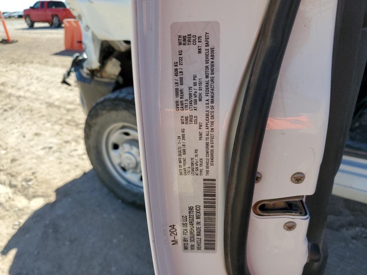 2024 Ram 2500 Tradesman VIN: 3C6UR5HJ4RG227595 Lot: 89477145