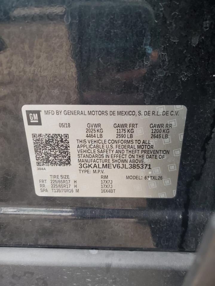 2018 GMC Terrain Sle VIN: 3GKALMEV6JL385371 Lot: 89544795