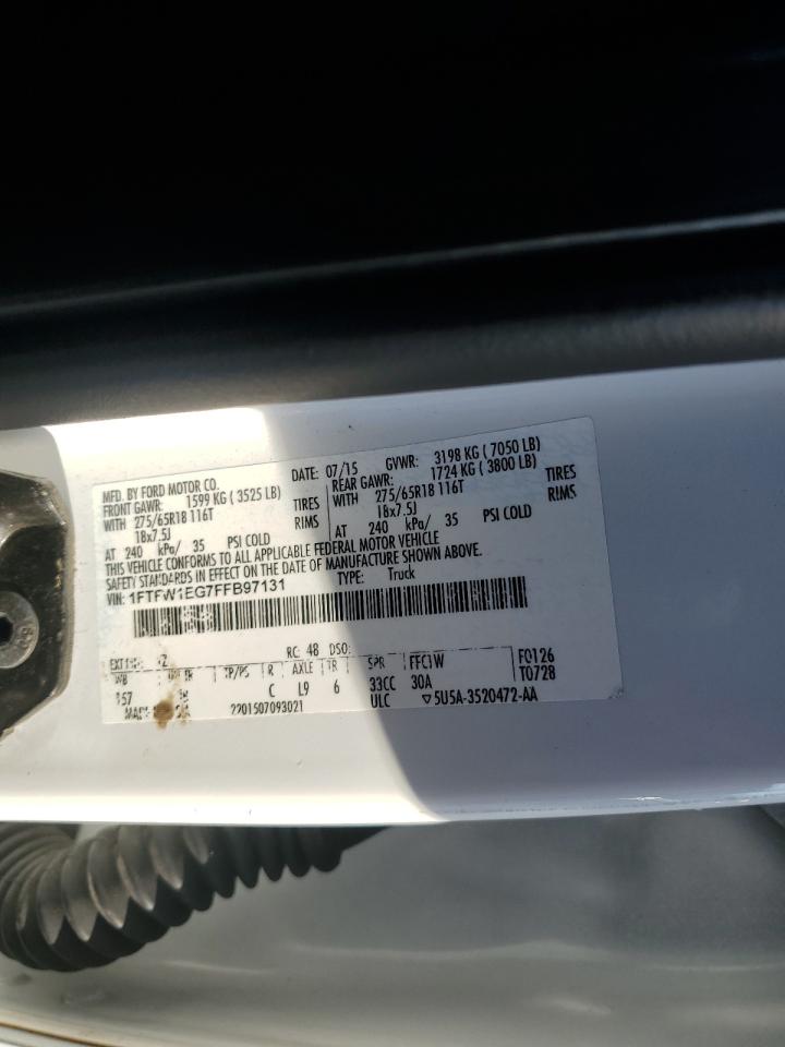 2015 Ford F150 Supercrew VIN: 1FTFW1EG7FFB97131 Lot: 83945875