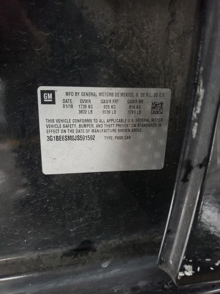 2018 Chevrolet Cruze Lt VIN: 3G1BE6SM0JS591592 Lot: 82180275