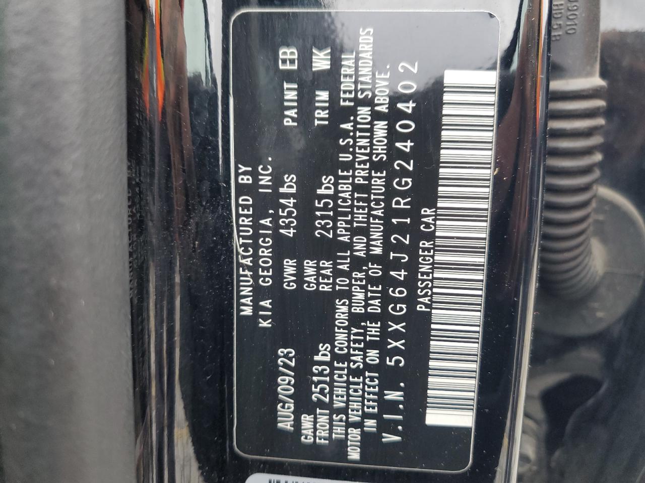 2024 Kia K5 Gt Line VIN: 5XXG64J21RG240402 Lot: 82714325