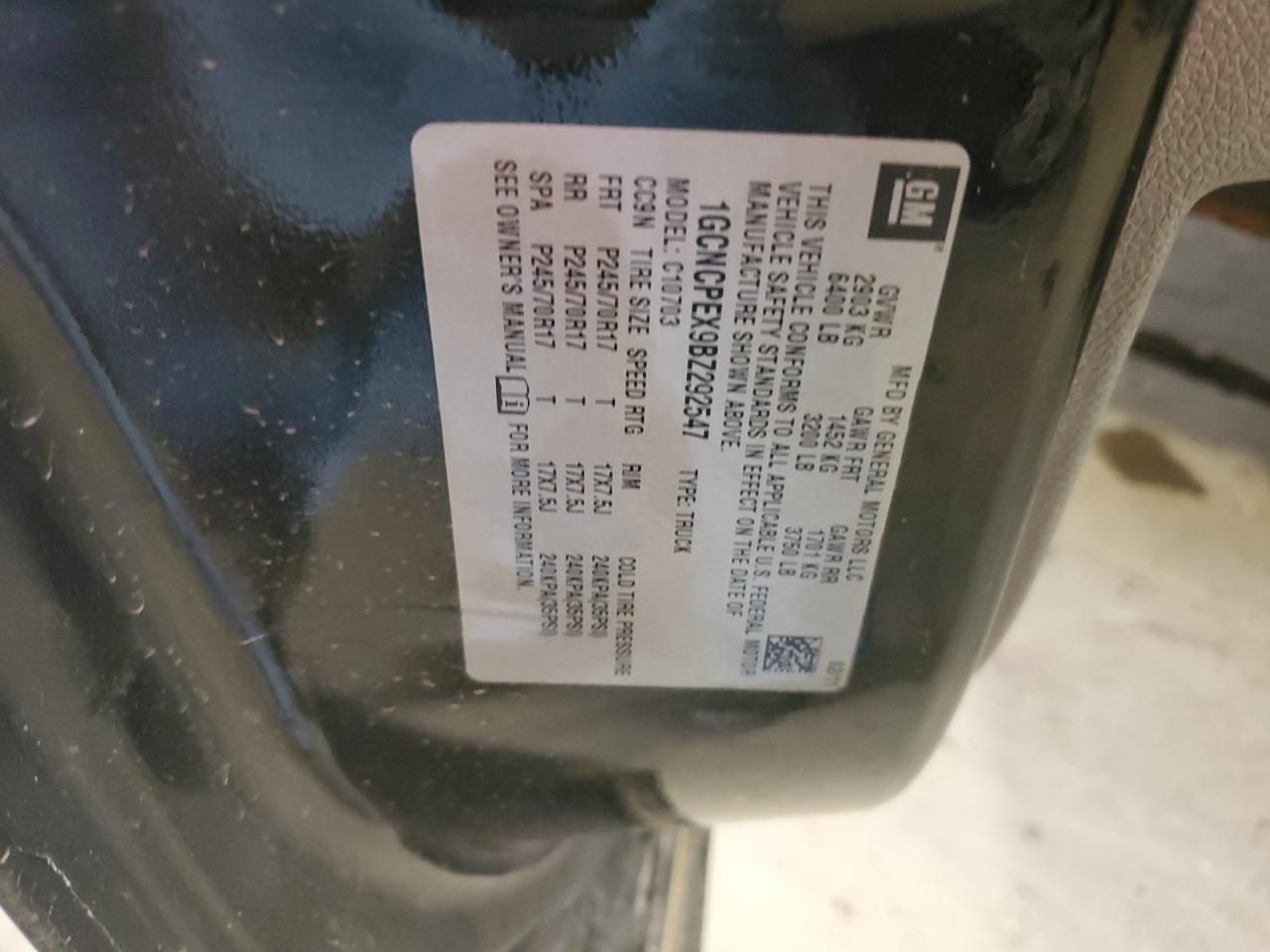 2011 Chevrolet Silverado C1500 VIN: 1GCNCPEX9BZ292547 Lot: 85721045