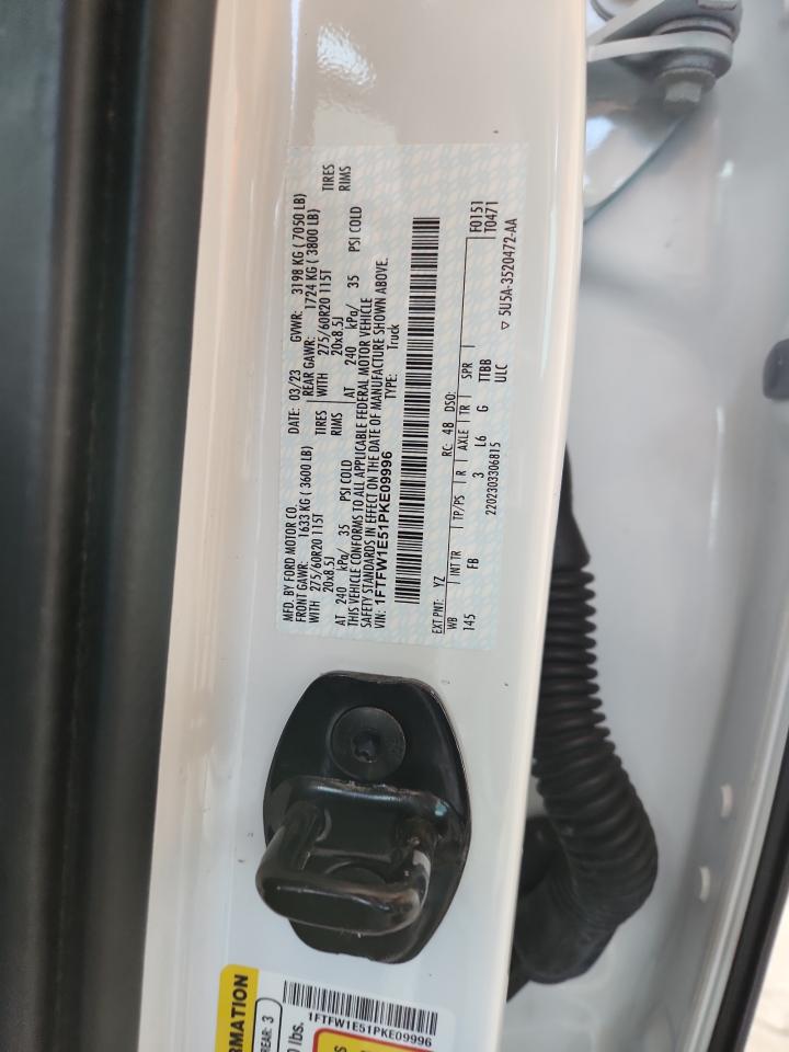 2023 Ford F150 Supercrew VIN: 1FTFW1E51PKE09996 Lot: 86210585