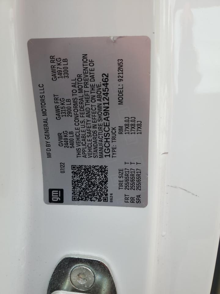 2022 Chevrolet Colorado Lt VIN: 1GCHSCEA9N1245462 Lot: 85678685