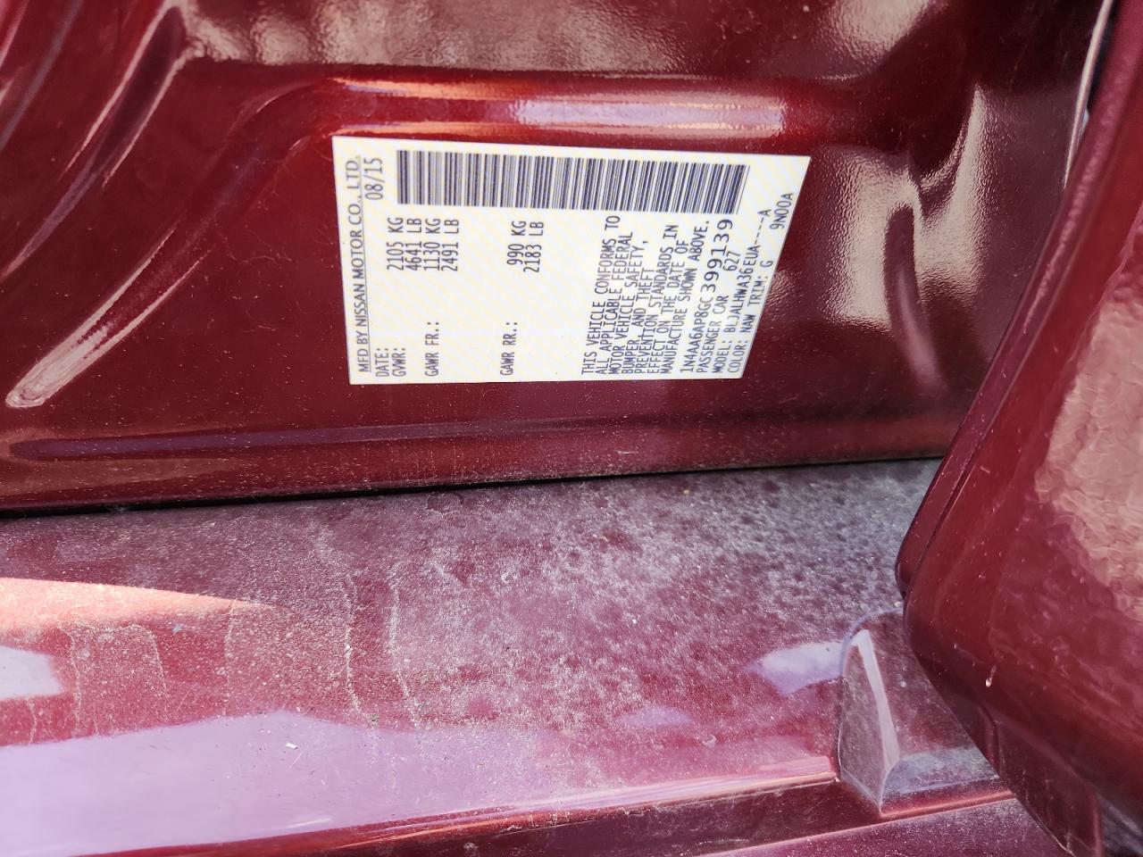 2016 Nissan Maxima 3.5S VIN: 1N4AA6AP8GC399139 Lot: 82206545