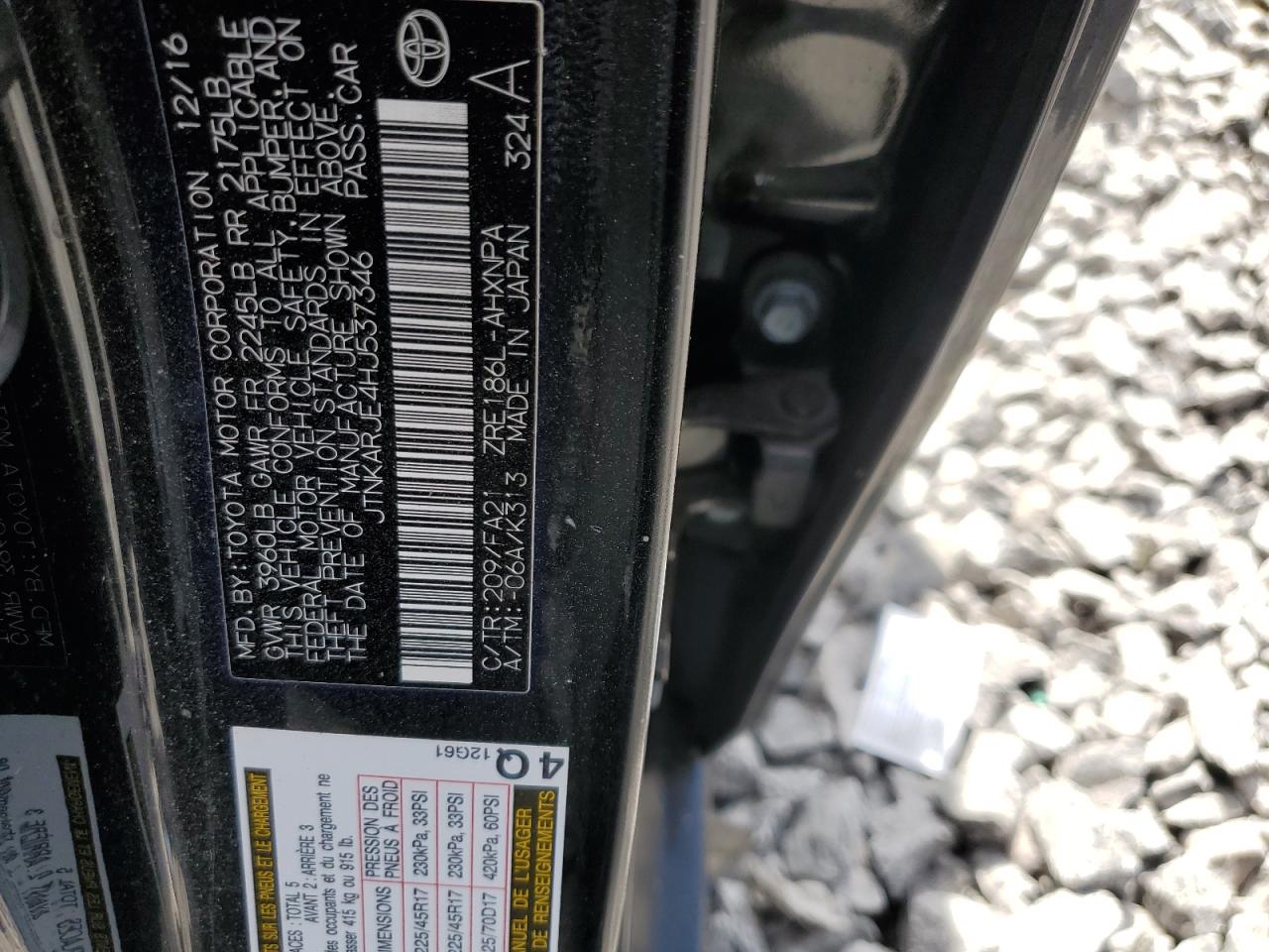 2017 Toyota Corolla Im VIN: JTNKARJE4HJ537346 Lot: 86070175