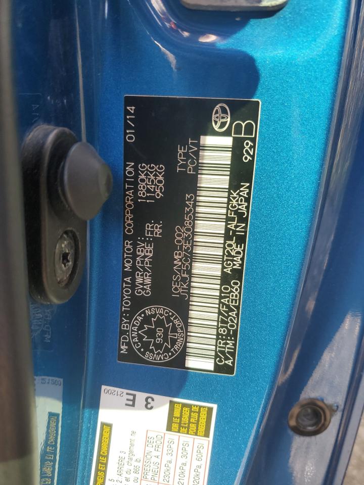 2014 Toyota Scion Tc VIN: JTKJF5C73E3085343 Lot: 84406685