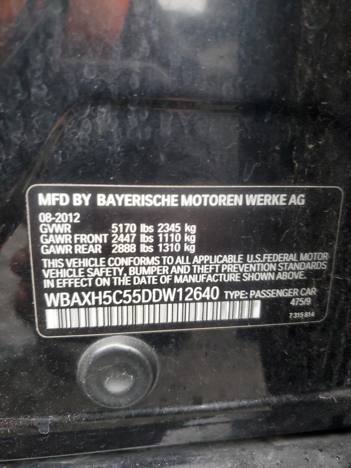 2013 BMW 528 Xi VIN: WBAXH5C55DDW12640 Lot: 82310065