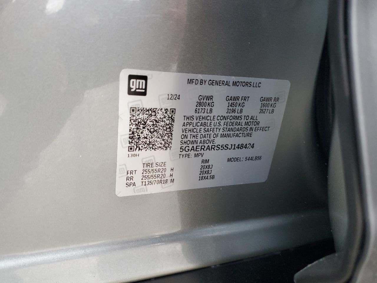 2025 Buick Enclave Preferred VIN: 5GAERARS5SJ148424 Lot: 85171565