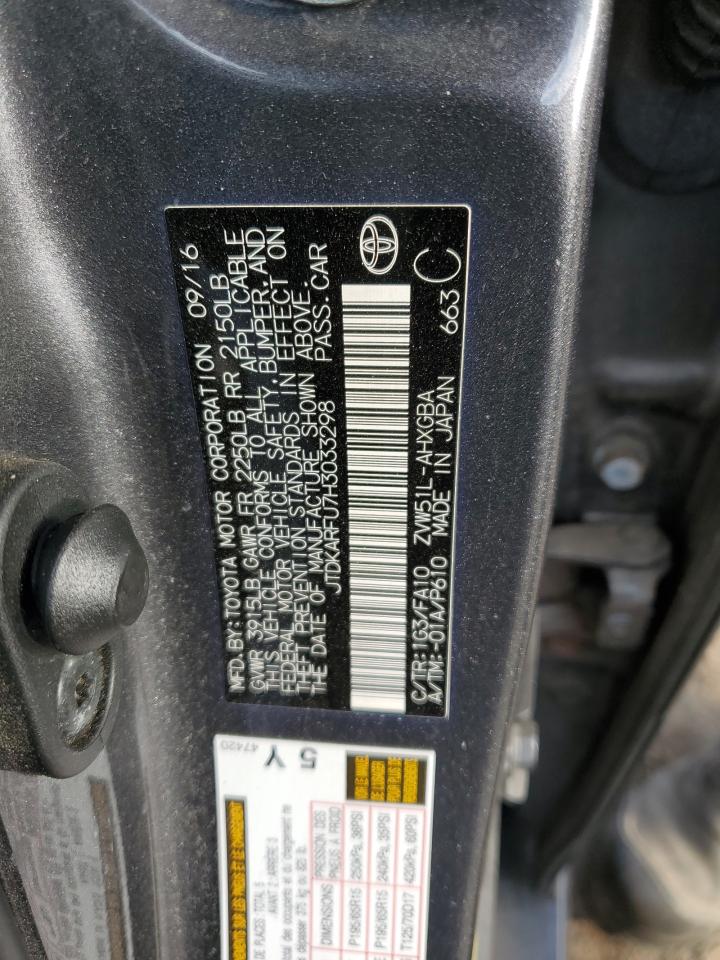2017 Toyota Prius VIN: JTDKARFU7H3033298 Lot: 85121175