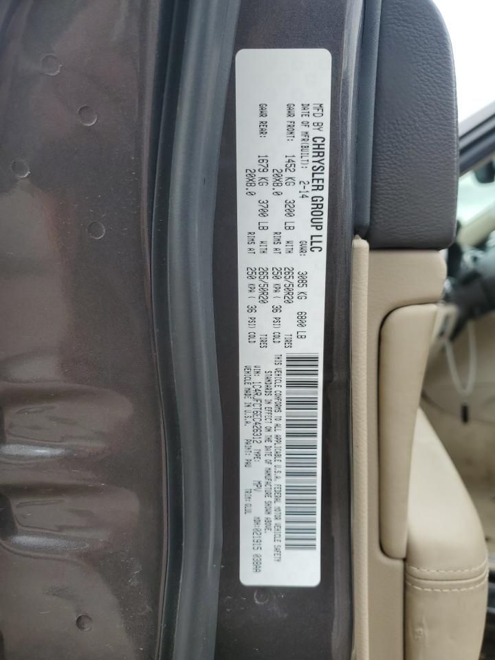 2014 Jeep Grand Cherokee Overland VIN: 1C4RJFCT6EC426312 Lot: 85564995