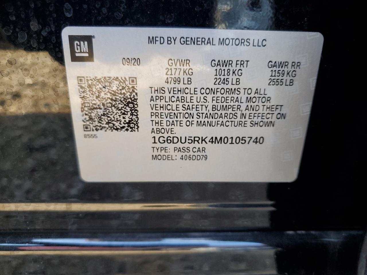 2021 Cadillac Ct5 Sport VIN: 1G6DU5RK4M0105740 Lot: 82503915