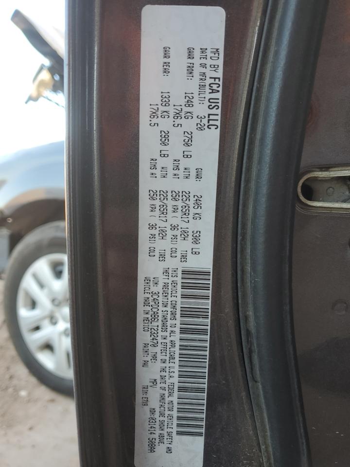 2020 Dodge Journey Se VIN: 3C4PDCAB6LT232470 Lot: 85397635