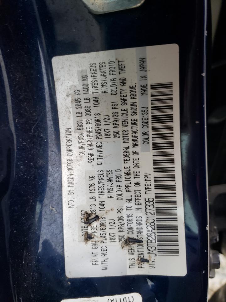 2008 Mazda Cx-9 VIN: JM3TB28A280127335 Lot: 90360915