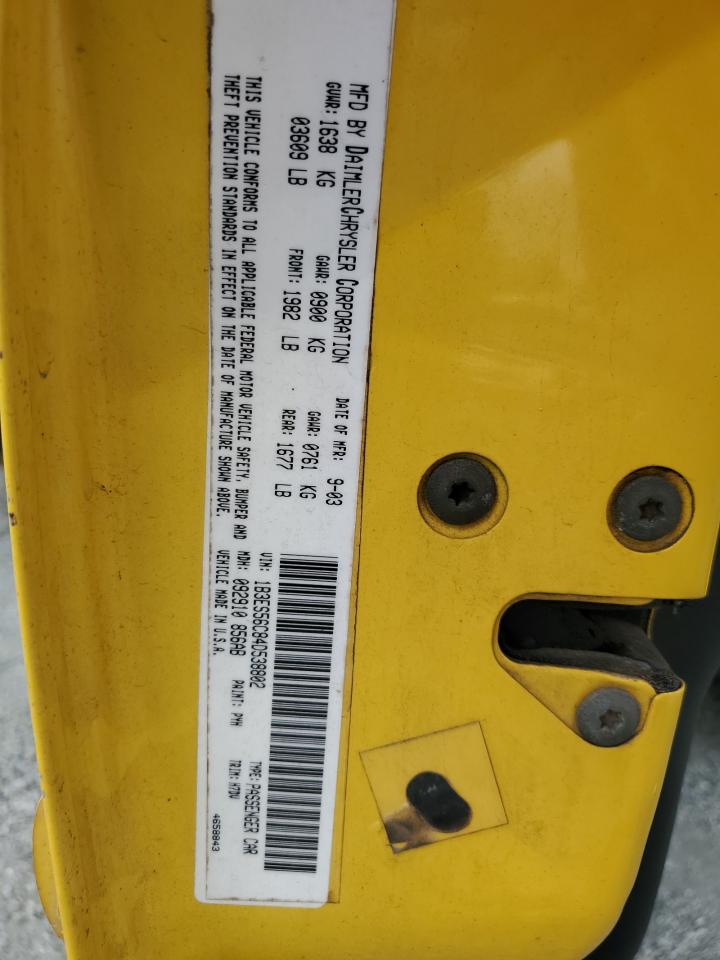 2004 Dodge Neon Sxt VIN: 1B3ES56C84D538802 Lot: 82187635