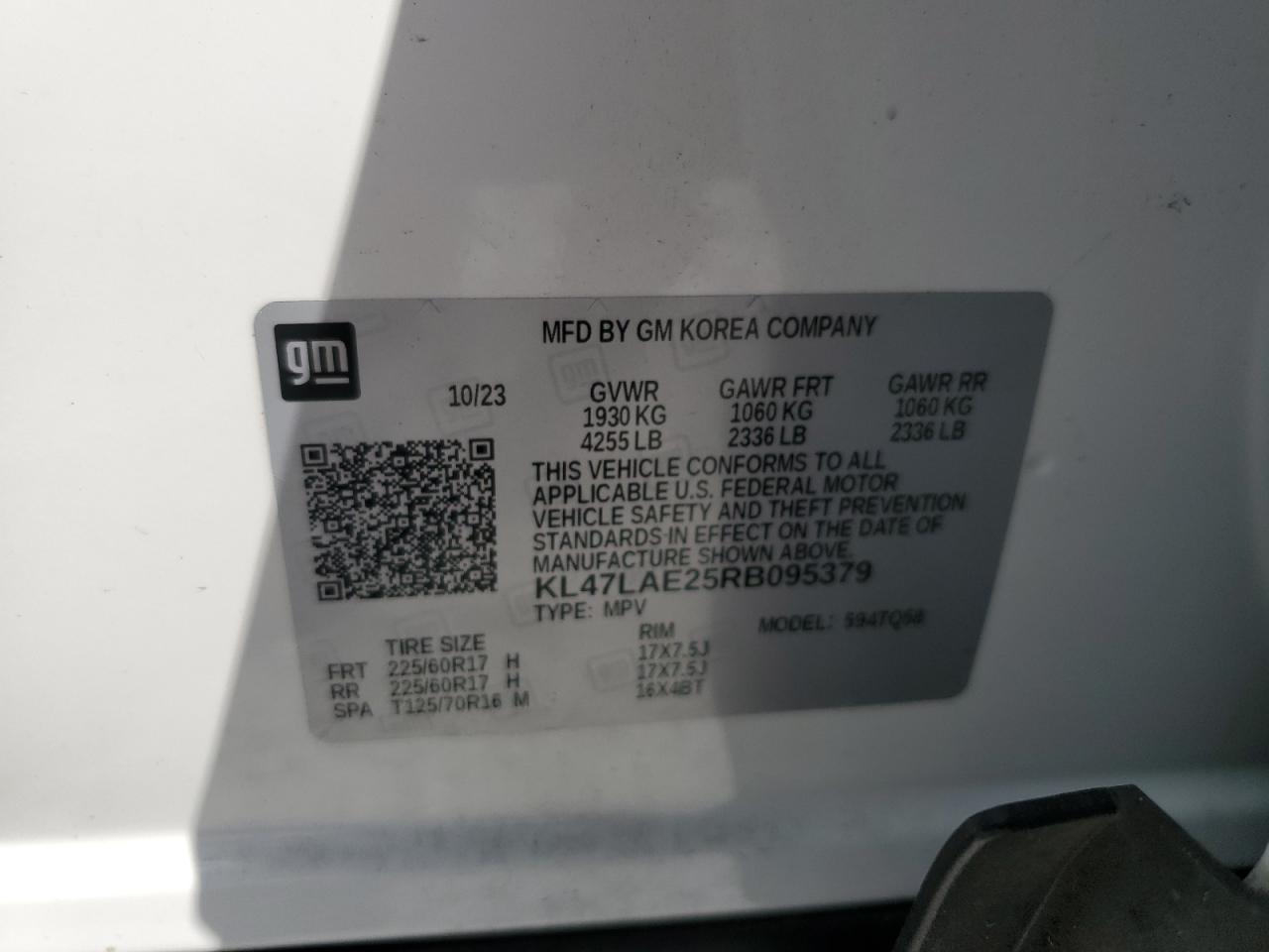 2024 Buick Envista Preferred VIN: KL47LAE25RB095379 Lot: 85880925