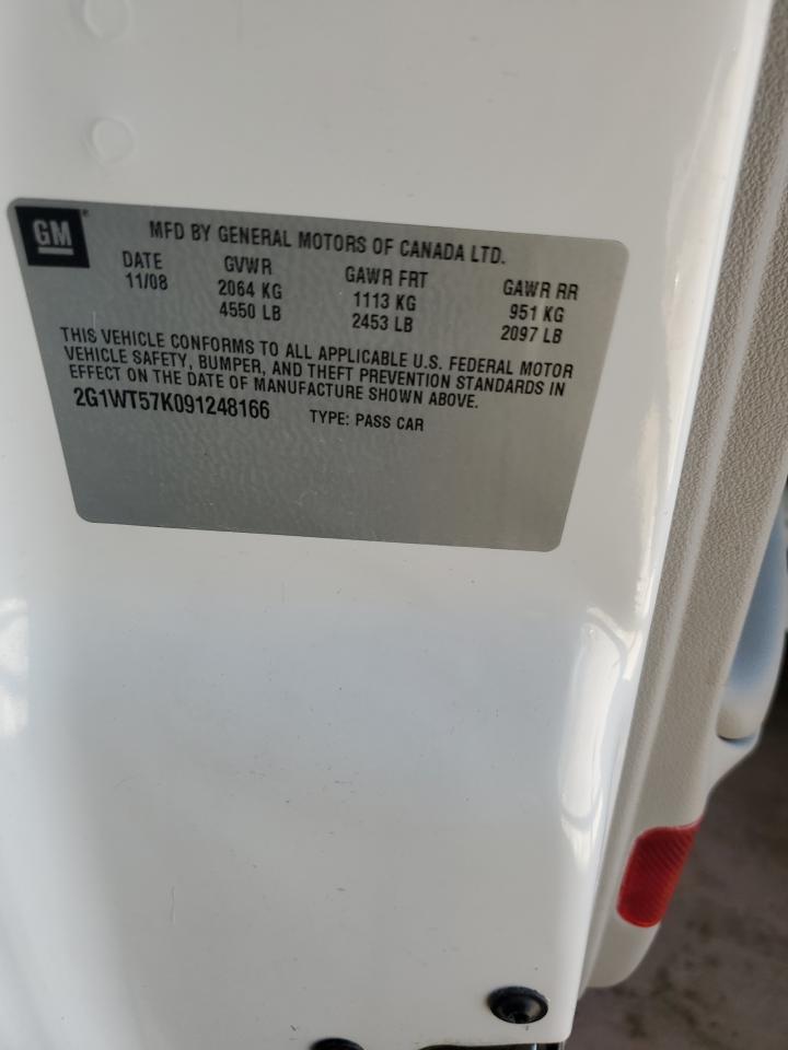 2009 Chevrolet Impala 1Lt VIN: 2G1WT57K091248166 Lot: 82247915