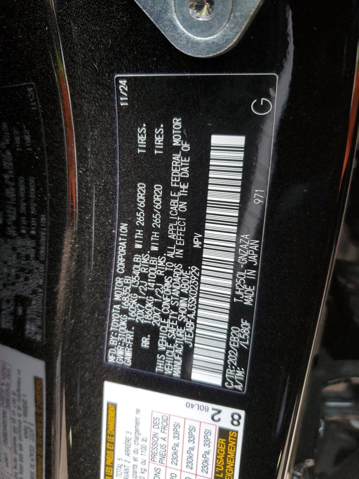 2025 Toyota Land Cruiser Base VIN: JTEABFAJ3SK023929 Lot: 86190765