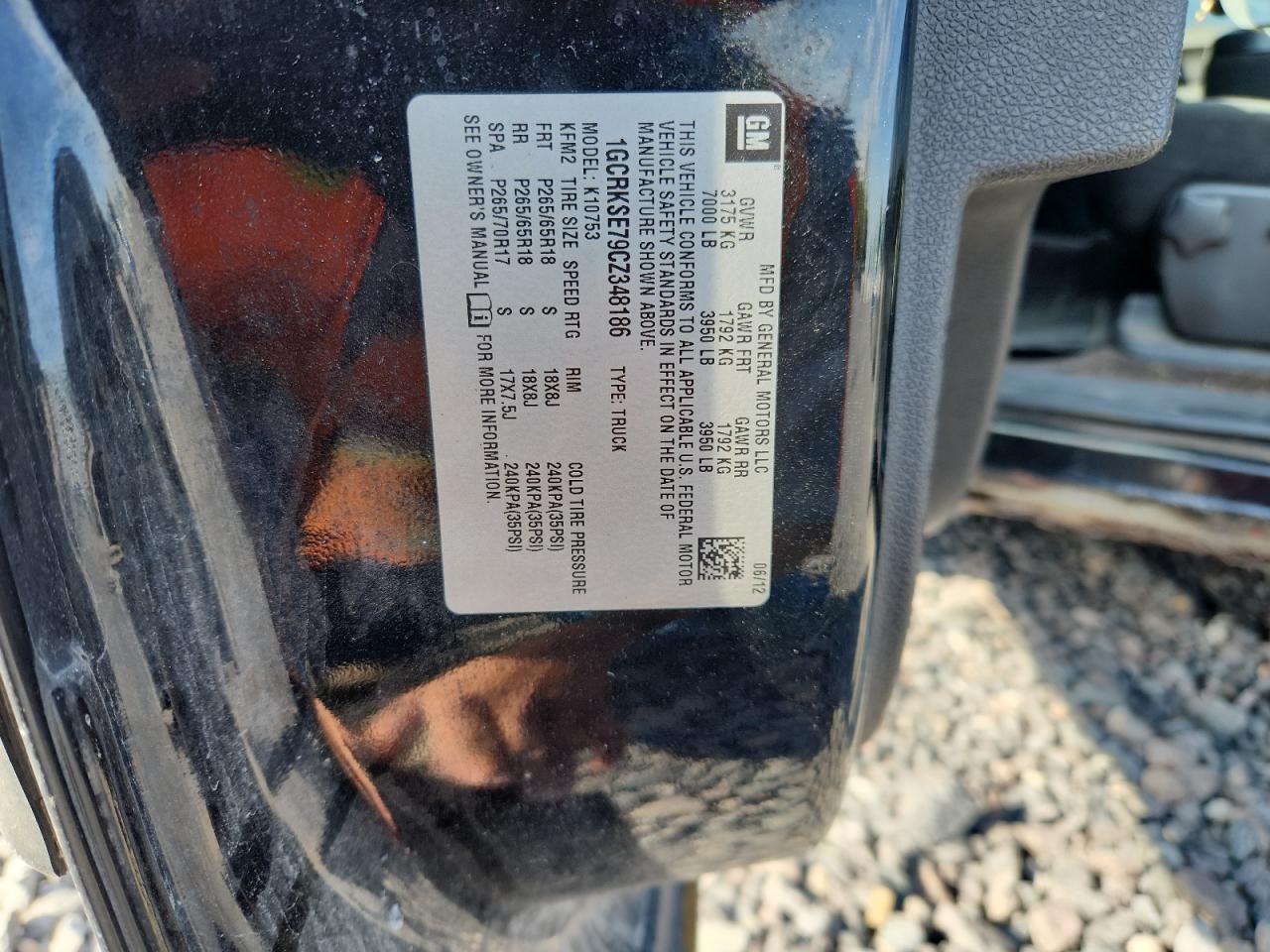 2012 Chevrolet Silverado K1500 Lt VIN: 1GCRKSE79CZ348186 Lot: 81996255