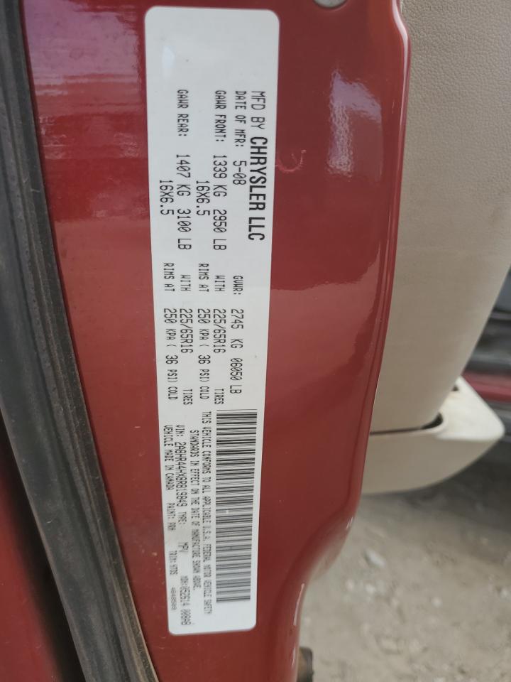 2008 Chrysler Town & Country Lx VIN: 2A8HR44HX8R819849 Lot: 81699865