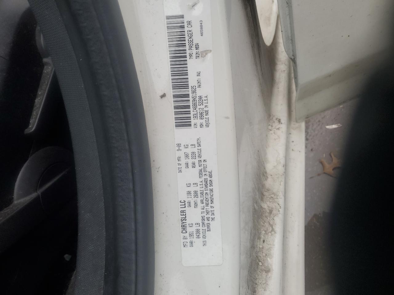 2009 Dodge Avenger Se VIN: 1B3LC46B69N519625 Lot: 85205625