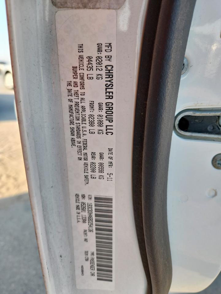 2011 Dodge Caliber Mainstreet VIN: 1B3CB3HA6BD254136 Lot: 82222795