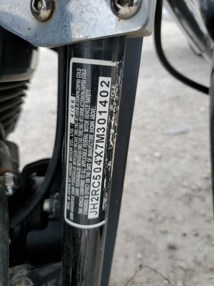 2007 Honda Vt750 VIN: JH2RC504X7M301402 Lot: 85817395