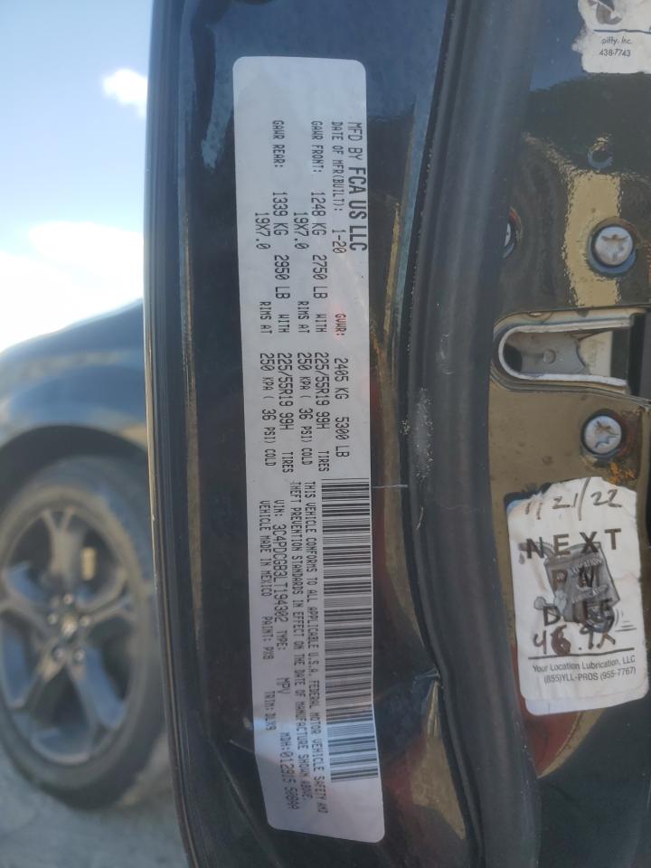 2020 Dodge Journey Crossroad VIN: 3C4PDCGB3LT194302 Lot: 82532285