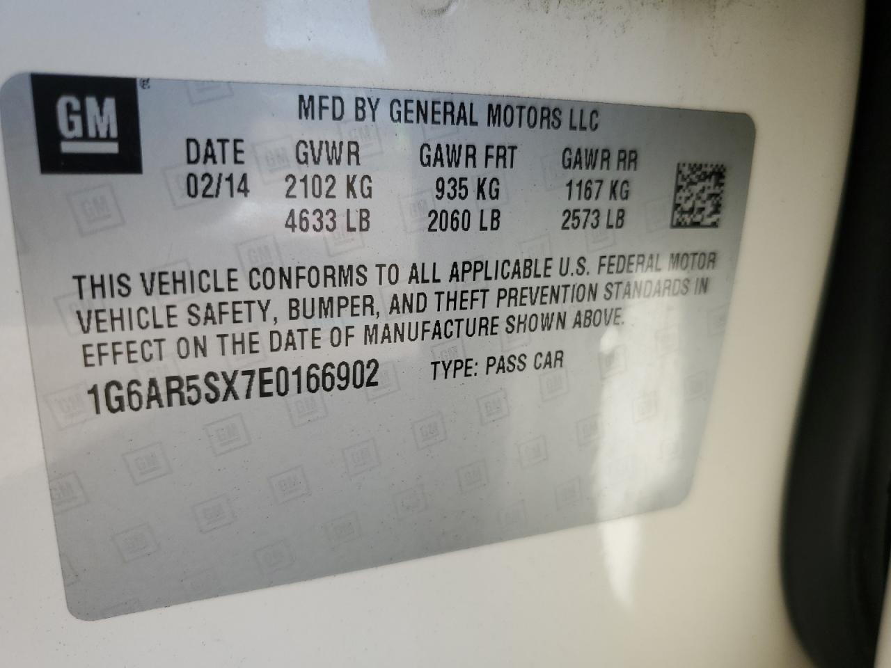 2014 Cadillac Cts Luxury Collection VIN: 1G6AR5SX7E0166902 Lot: 89686945