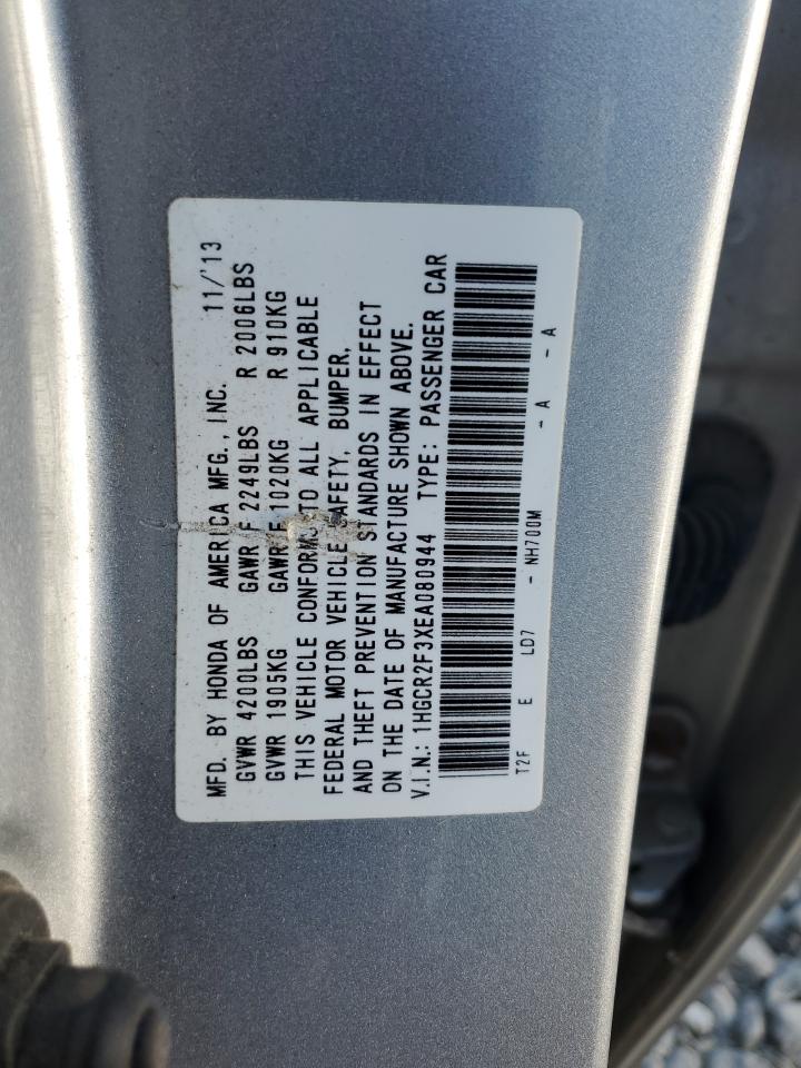 2014 Honda Accord Lx VIN: 1HGCR2F3XEA080944 Lot: 84630555