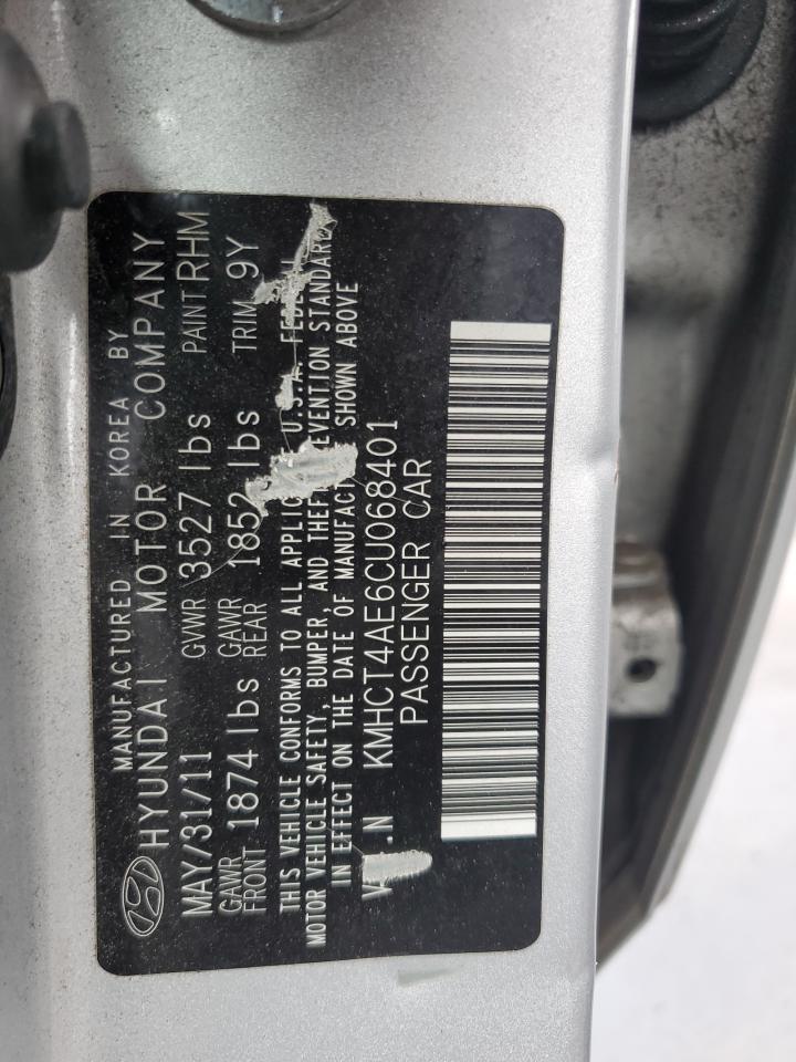 2012 Hyundai Accent Gls VIN: KMHCT4AE6CU068401 Lot: 85075335