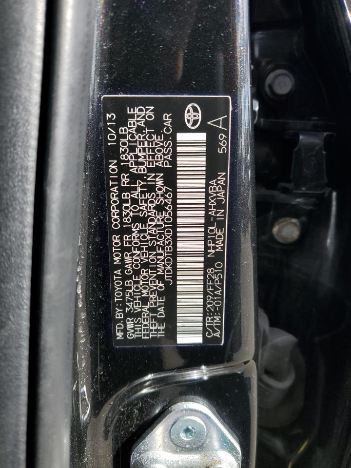 2013 Toyota Prius C VIN: JTDKDTB3XD1056467 Lot: 86427325