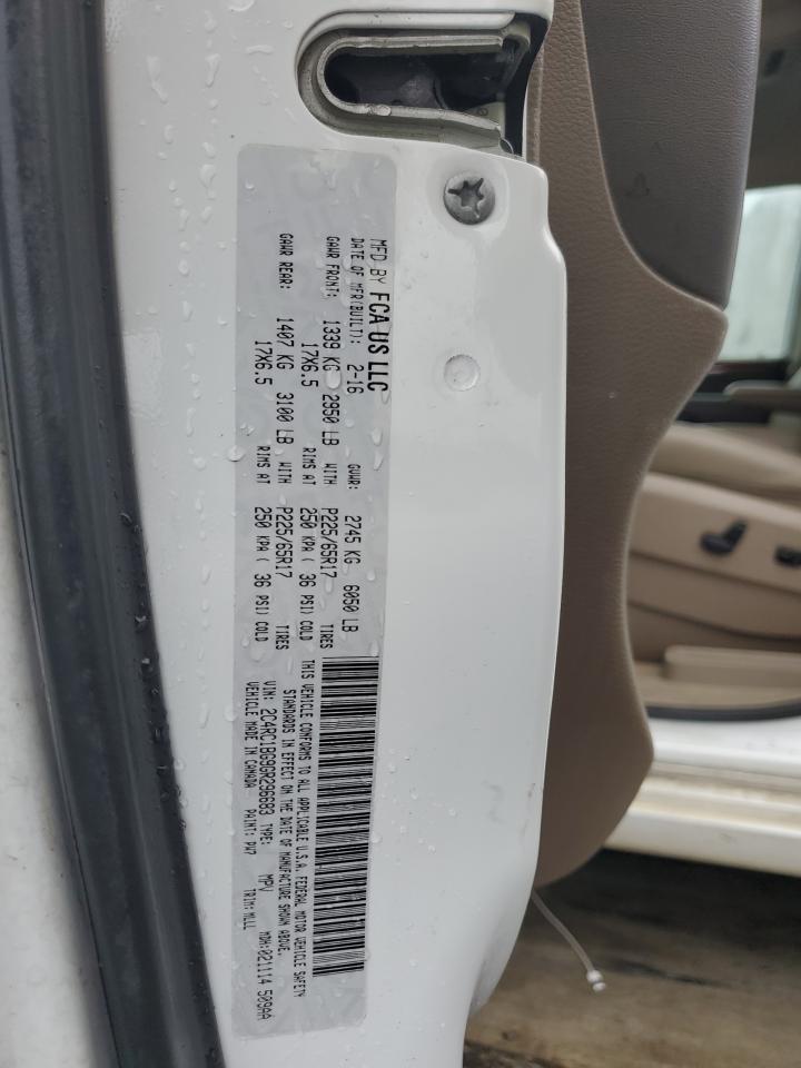 2016 Chrysler Town & Country Touring VIN: 2C4RC1BG9GR296683 Lot: 89643305