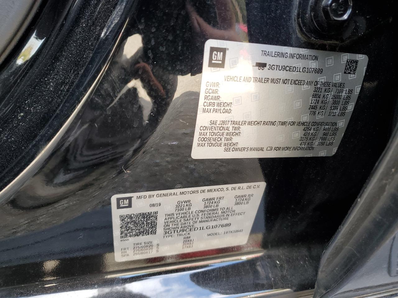 2020 GMC Sierra K1500 Elevation VIN: 3GTU9CED1LG107689 Lot: 82363065