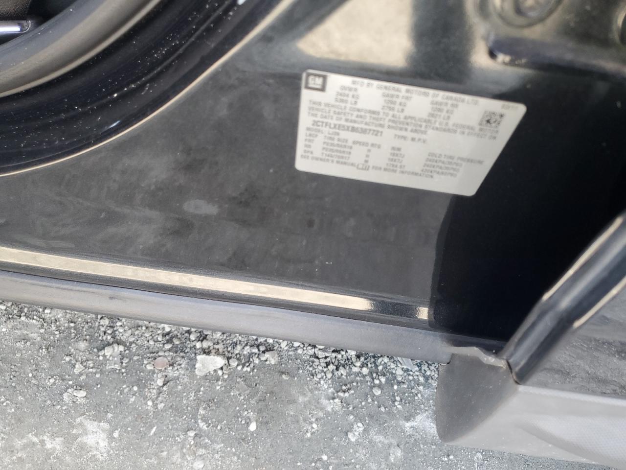 2011 GMC Terrain Slt VIN: 2CTFLXE5XB6387721 Lot: 87127835