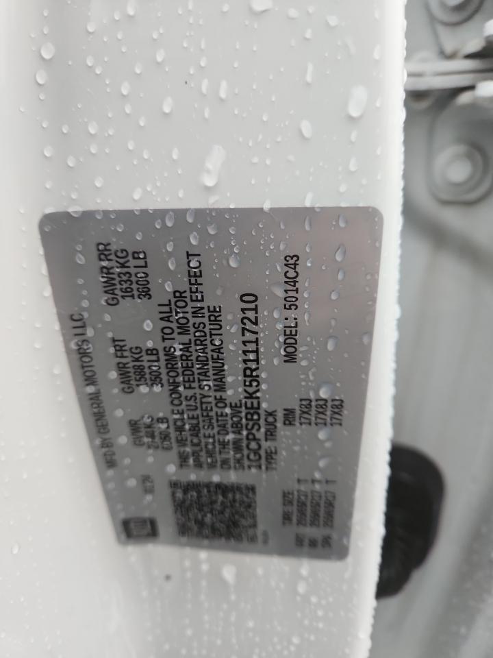 2024 Chevrolet Colorado VIN: 1GCPSBEK5R1117210 Lot: 85935025