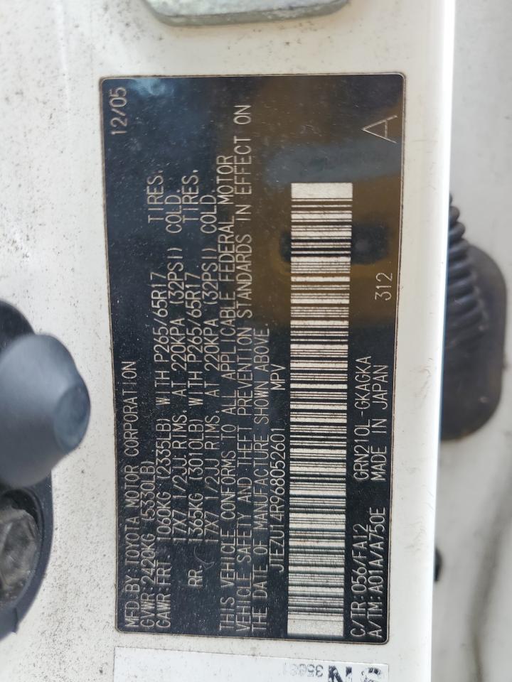 2006 Toyota 4Runner Sr5 VIN: JTEZU14R968052601 Lot: 84474945