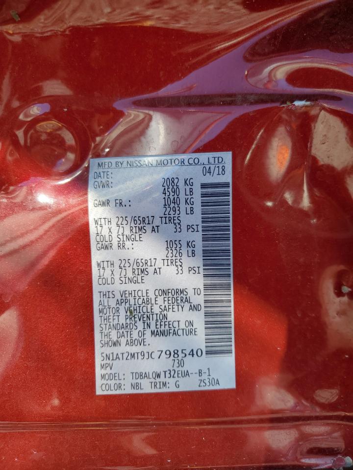 2018 Nissan Rogue S VIN: 5N1AT2MT9JC798540 Lot: 84767135