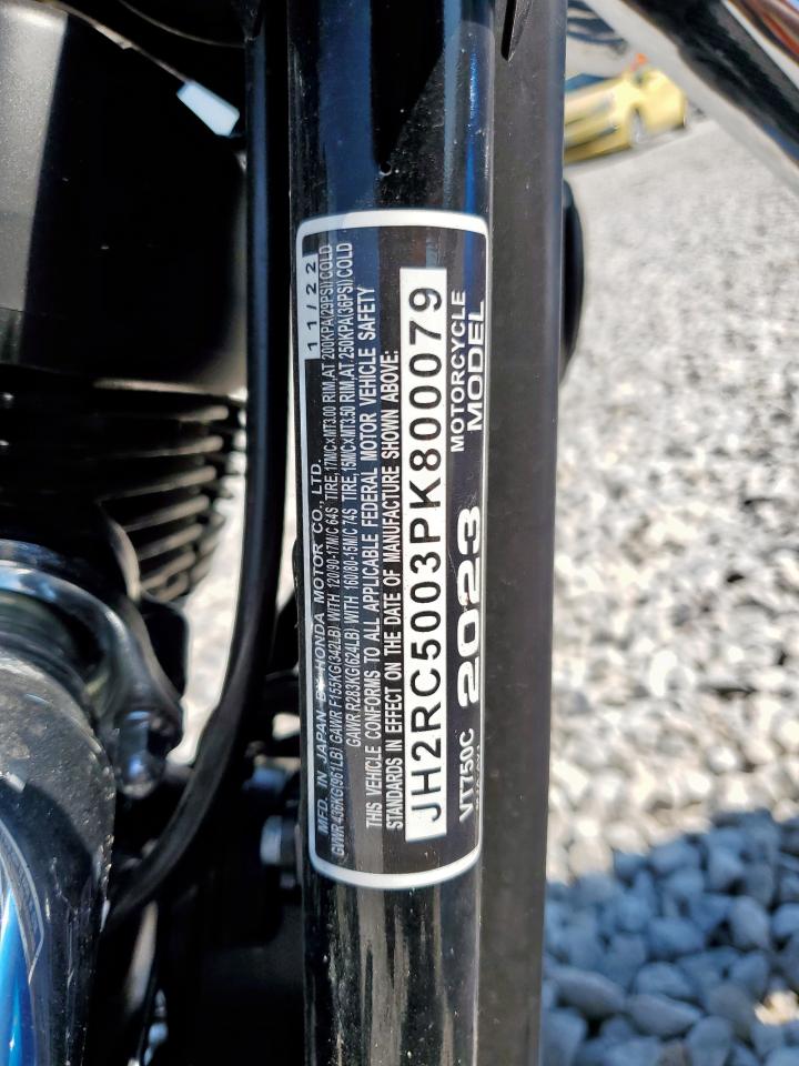 2023 Honda Vt750 C VIN: JH2RC5003PK800079 Lot: 81991635