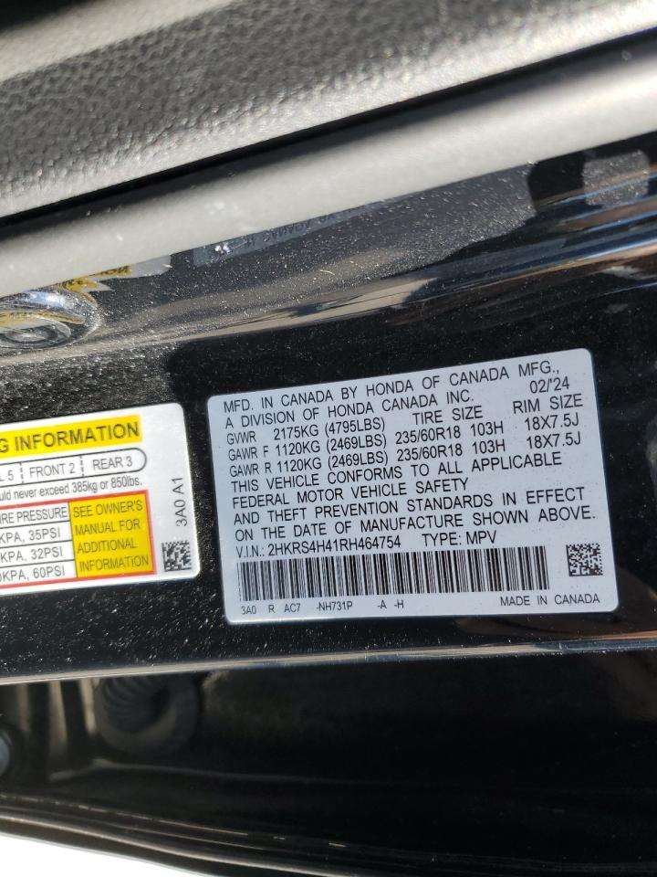 2024 Honda Cr-V Ex VIN: 2HKRS4H41RH464754 Lot: 85920115